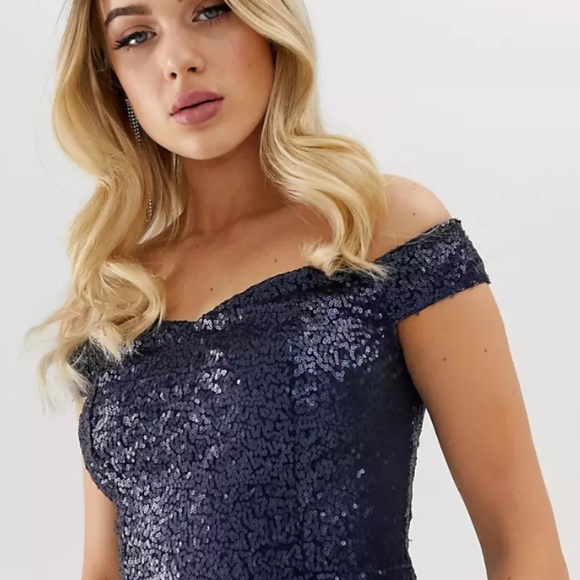 NWT Navy sequin dress - Picture 3 of 3